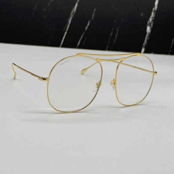 NEW GG1479S 001 GUCCI GOLD WOMEN GUCCI EYEGLASSES - Picture 5 of 13